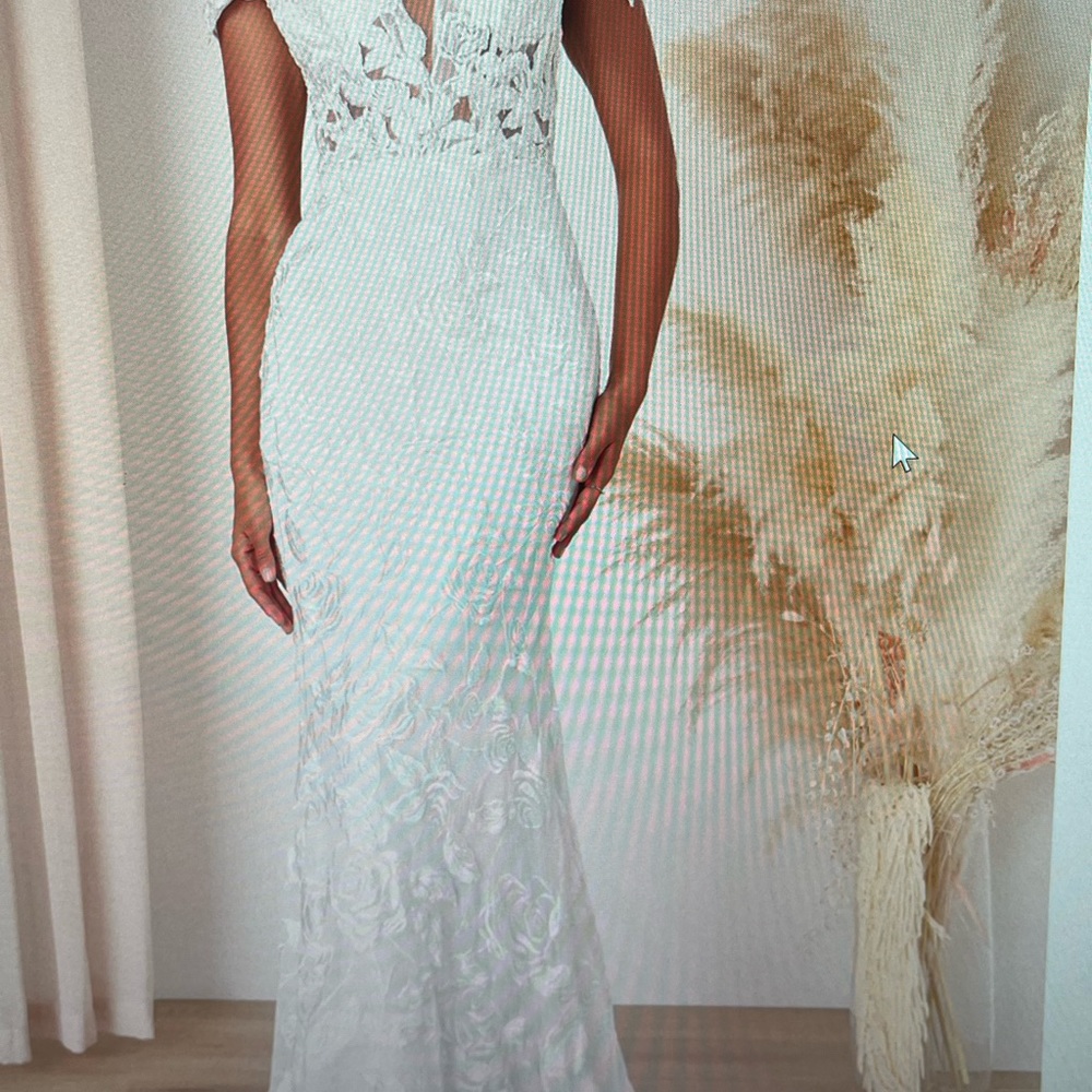 White wedding dress size 10